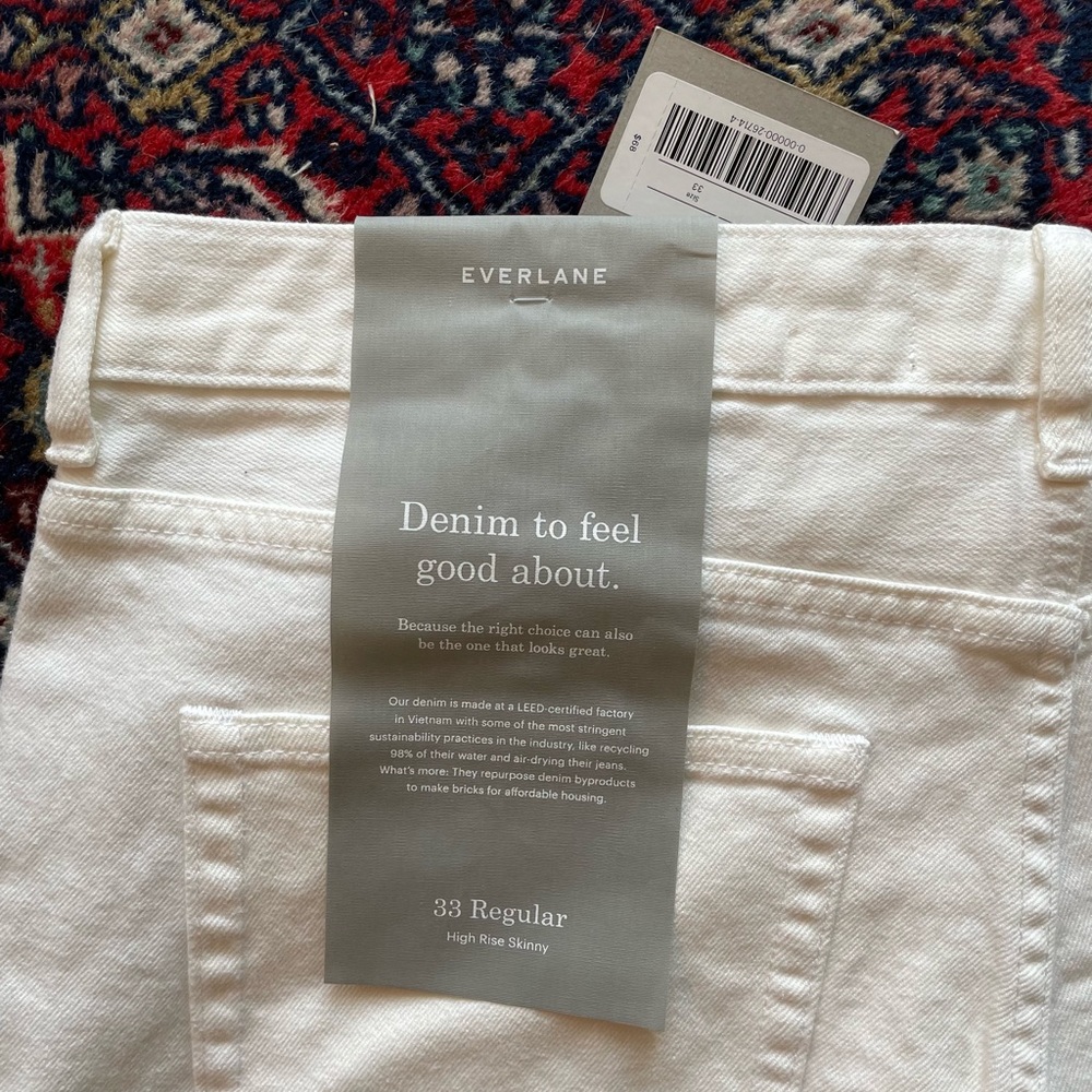 Everlane High-Rise Skinny Jean in Bone